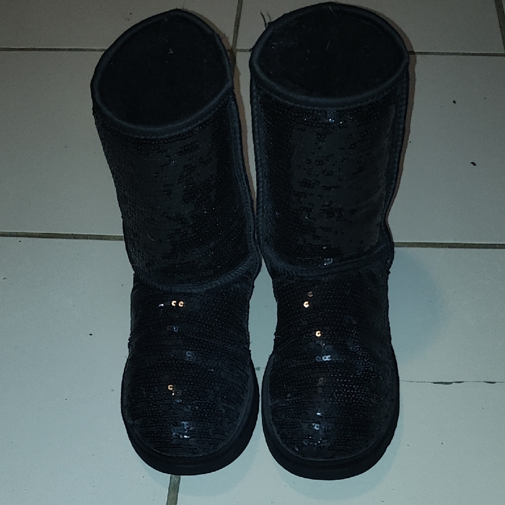 UGG Black Sequin Ankle Boots